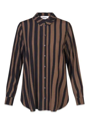 AliciaMD print shirt - Bold Sienna Stripe