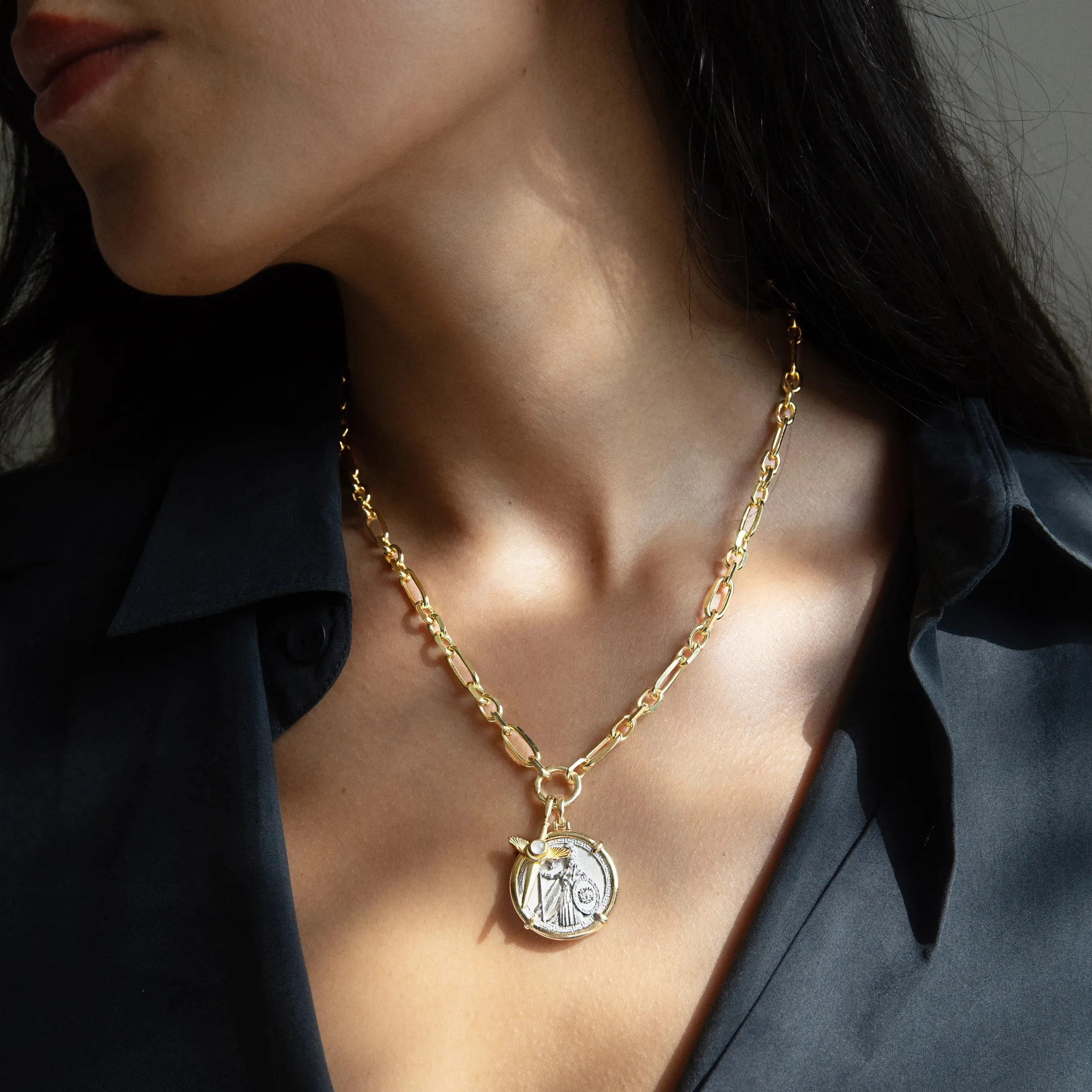 Athena's Dagger Charm Necklace