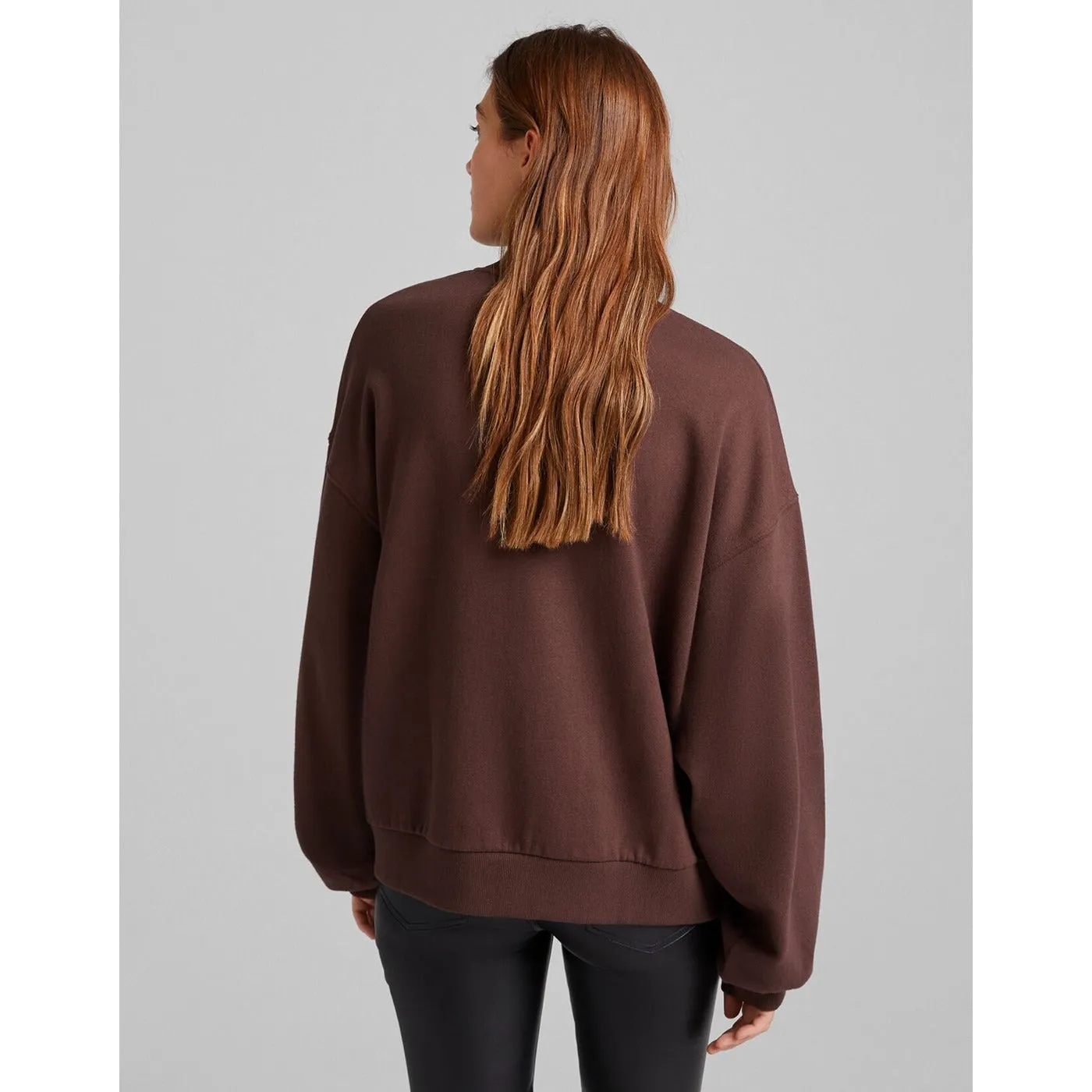 Brown High Neck Overszied Sweatshirt