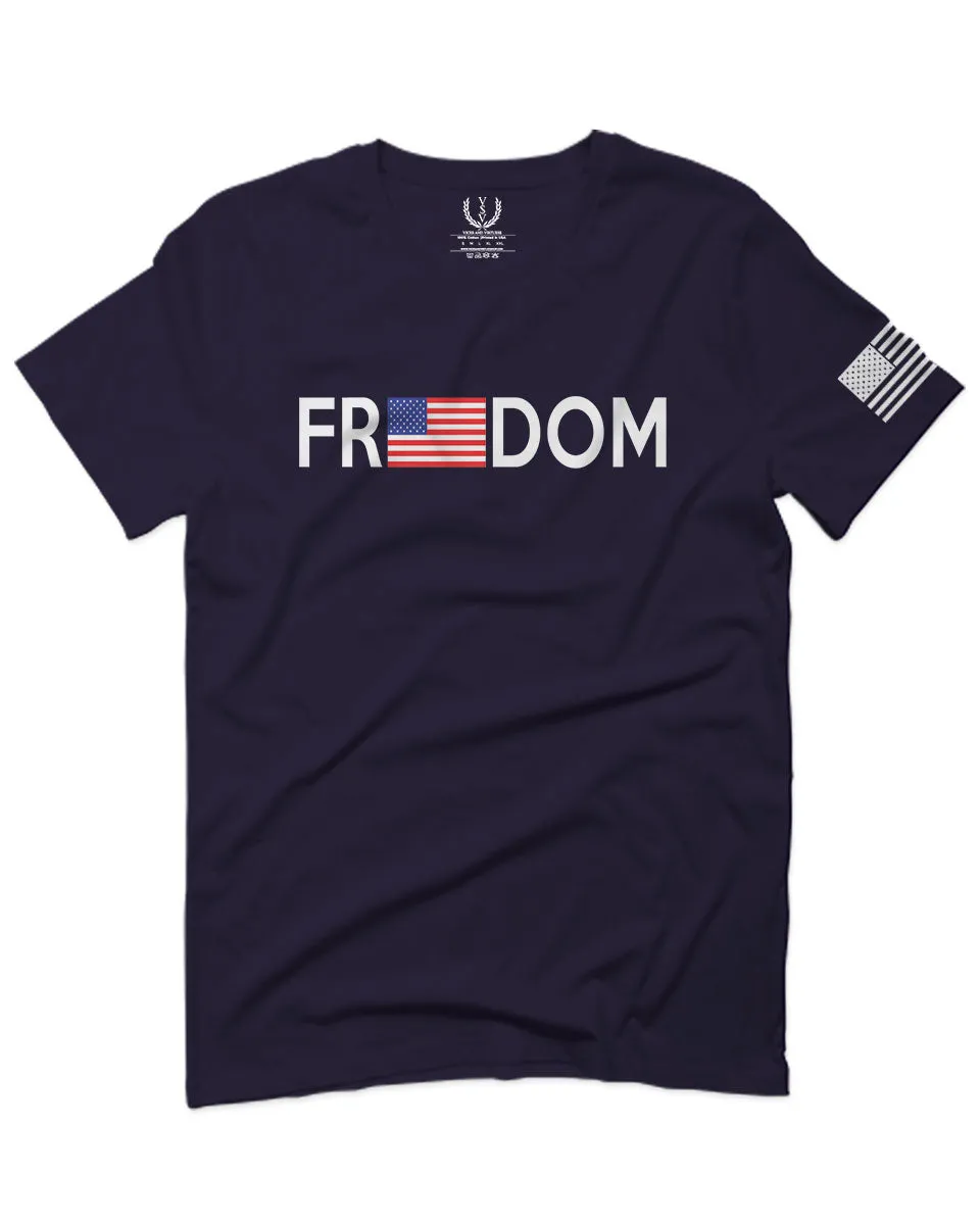 Freedom Grunt Proud American Flag Military Armour US USA For men T Shirt