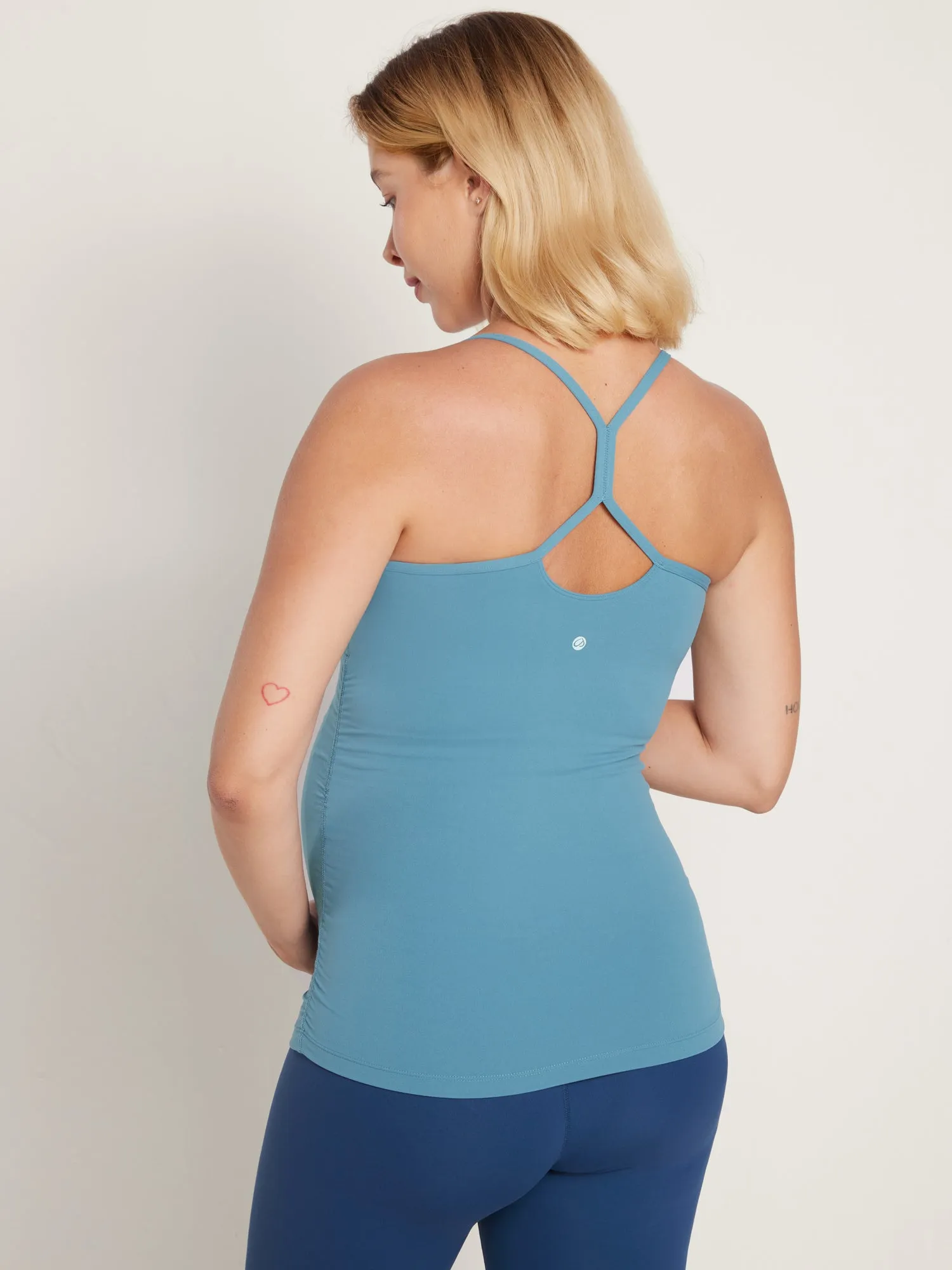 Natrelax® Y Back Maternity Tank - Ruched Sides