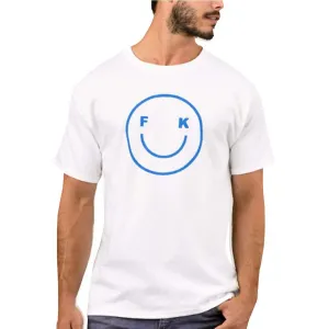 Nutcase Designer Round Neck Men's T-Shirt Wrinkle-Free Poly Cotton Tees - Smily