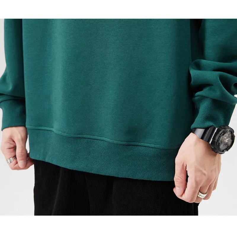 Round Neck Trendy Letter Pure Cotton Print Sweatshirt