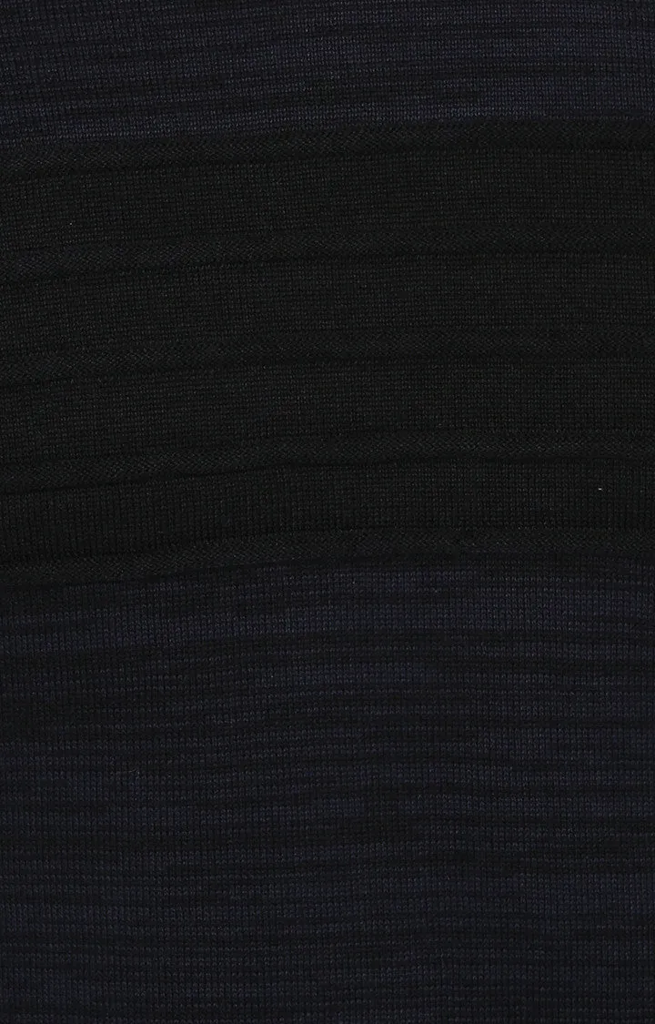 Spykar Black Melange Slim Fit Sweatshirts