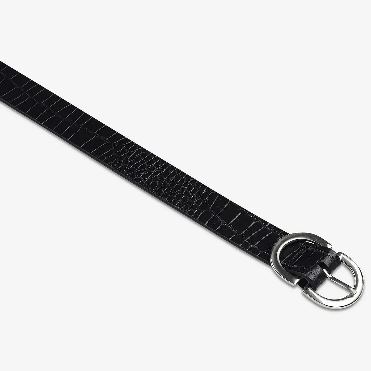 STATUS ANXIETY In Reverse Belt croc/silver
