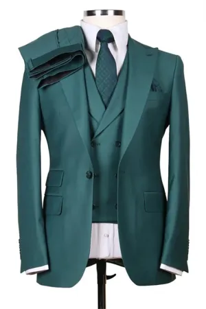 Suzhoufashion Bernardita Blue Three Pieces Close Fitting Prom Men Suits