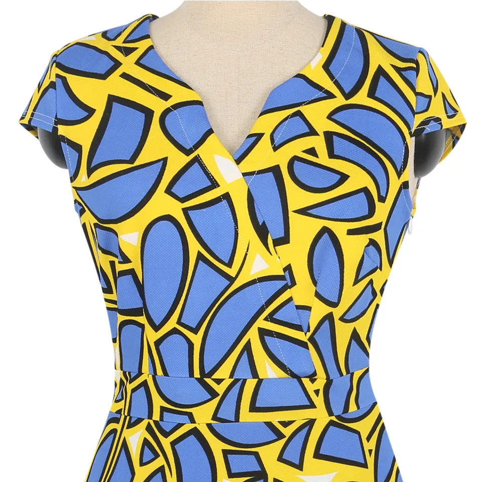 V Neck Casual Office Wear Working Bodycon Dresse