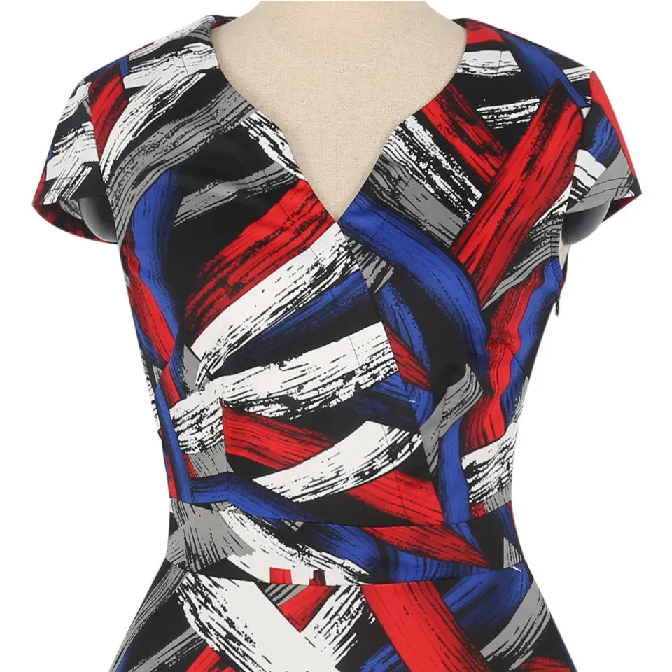 V Neck Casual Office Wear Working Bodycon Dresse