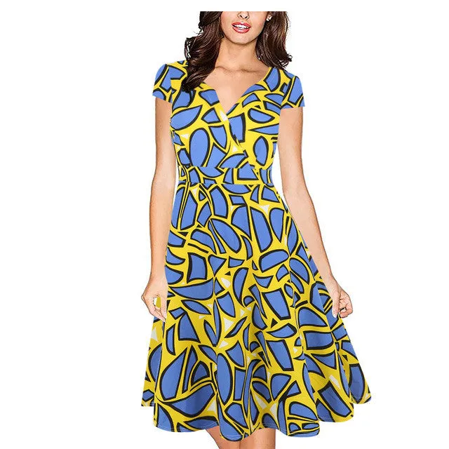 V Neck Casual Office Wear Working Bodycon Dresse