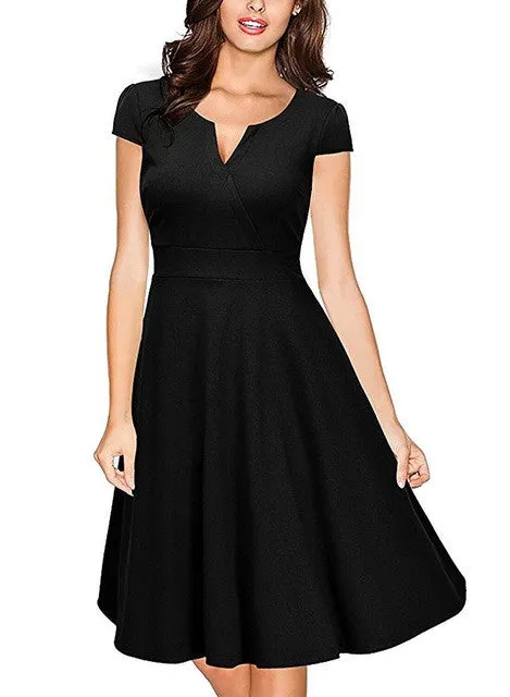 V Neck Casual Office Wear Working Bodycon Dresse